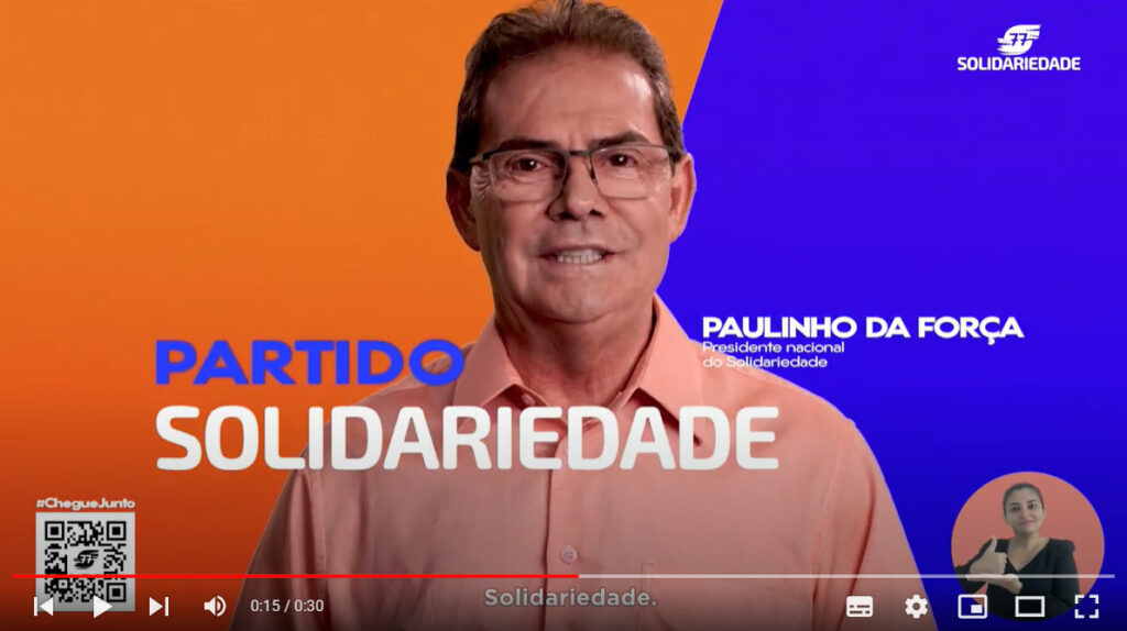 Paulinho da Força estreia propaganda partidária nacional do Solidariedade